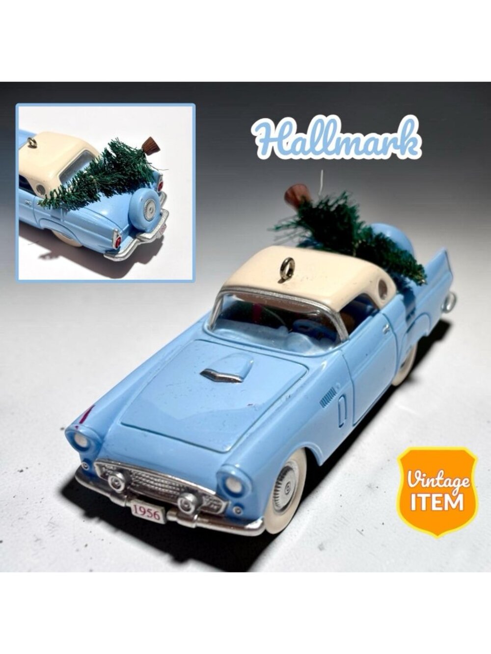 Vintage Hallmark 1956 Ford Thunderbird Classic American Cars Collector Ornament.